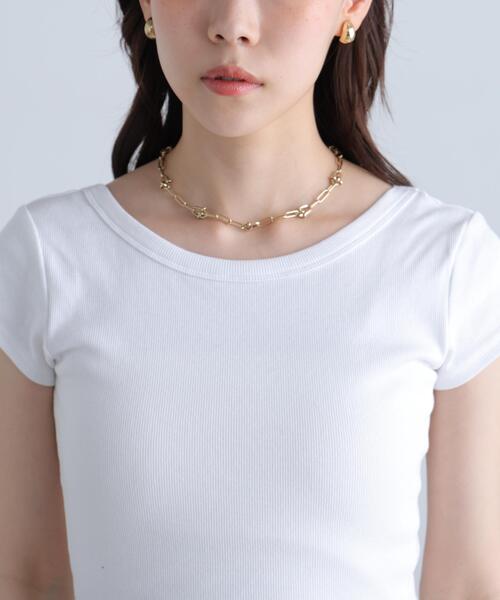 FREE'S MART（フリーズマート）の「〈MFM〉バックオープン半袖カットソー（Tシャツ/カットソー・レディース・ブルー/ホワイト/グレー系その他/ブラック・MEDIUM/SMALL）」の21枚目の写真