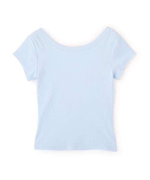 FREE'S MART（フリーズマート）の「〈MFM〉バックオープン半袖カットソー（Tシャツ/カットソー・レディース・ブルー/ホワイト/グレー系その他/ブラック・MEDIUM/SMALL）」の6枚目の写真