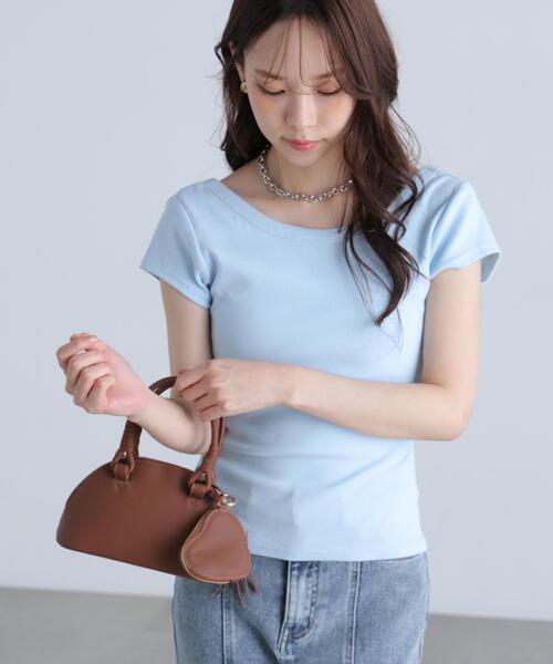 FREE'S MART（フリーズマート）の「〈MFM〉バックオープン半袖カットソー（Tシャツ/カットソー・レディース・ブルー/ホワイト/グレー系その他/ブラック・MEDIUM/SMALL）」の9枚目の写真