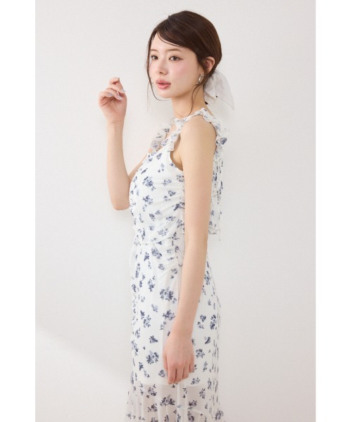 rienda（リエンダ）の「【AKB48 行天優莉奈さん着用】メッシュマーメイドギャザーワンピース 春服 夏服（ワンピース・レディース・ブラック/ホワイト系その他/ブルー系その他3・FREE）」の16枚目の写真