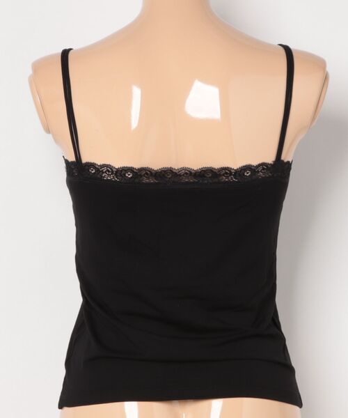 Lace Ladies(レースレディース)の「カップ付き レース 細紐 キャミ ブラトップ(キャミソール・レディース・ブラック/ホワイト/チャコールグレー/ベージュ・FREE)」の5枚目の写真