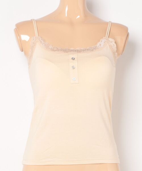 Lace Ladies(レースレディース)の「カップ付き レース 細紐 キャミ ブラトップ(キャミソール・レディース・ブラック/ホワイト/チャコールグレー/ベージュ・FREE)」の12枚目の写真