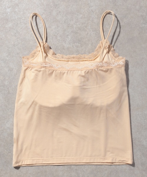 Lace Ladies(レースレディース)の「カップ付き レース 細紐 キャミ ブラトップ(キャミソール・レディース・ブラック/ホワイト/チャコールグレー/ベージュ・FREE)」の19枚目の写真