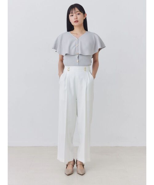TONAL(トーナル)の「【HEAT BARRIER】マリンストレートパンツ(その他パンツ・レディース・ベージュ/ネイビー/オフホワイト・SMALL/MEDIUM)」の9枚目の写真