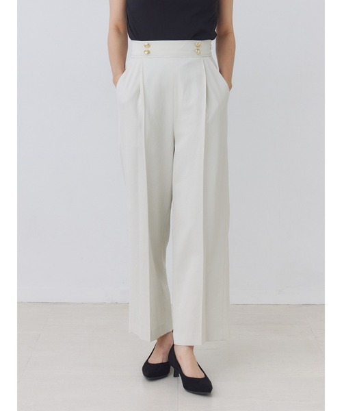 TONAL(トーナル)の「【HEAT BARRIER】マリンストレートパンツ(その他パンツ・レディース・ベージュ/ネイビー/オフホワイト・SMALL/MEDIUM)」の1枚目の写真