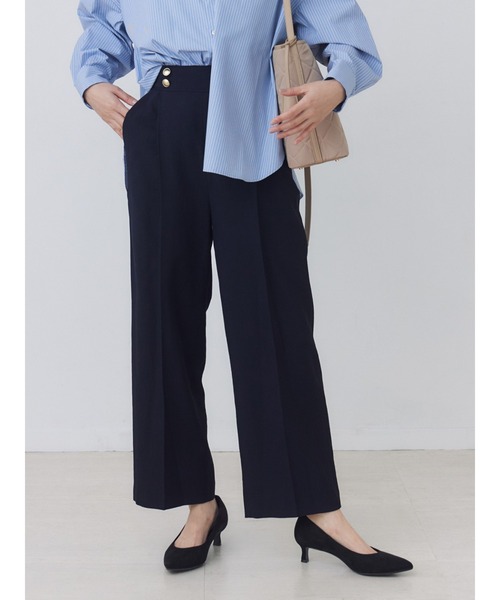 TONAL(トーナル)の「【HEAT BARRIER】マリンストレートパンツ(その他パンツ・レディース・ベージュ/ネイビー/オフホワイト・SMALL/MEDIUM)」の3枚目の写真