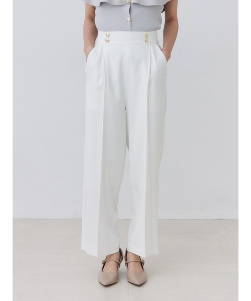 TONAL(トーナル)の「【HEAT BARRIER】マリンストレートパンツ(その他パンツ・レディース・ベージュ/ネイビー/オフホワイト・SMALL/MEDIUM)」の2枚目の写真