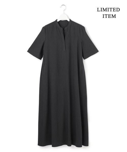 ICB(アイシービー)の「ナチュラルストレッチタフタ 5分袖ワンピース(ワンピース・レディース・サックスブルー系/グレー系/スモーキーグリーン系・SR/SMALL/5号/SS/ST)」の14枚目の写真