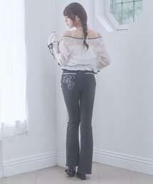 Belle Charme | 【Belle Charme】BC Logo Lace Flare Denim(デニムパンツ)