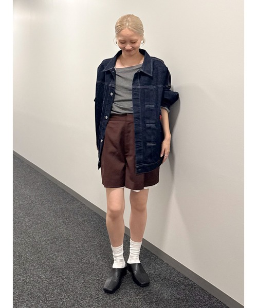 Ungrid（アングリッド）の「オフショルフィットTee（Tシャツ/カットソー・レディース・チャコールグレー/オフホワイト/レッド・FREE）」の20枚目の写真