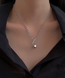 L LABEL（エルラベル）の「ボールチャームマンテルチェーンネックレス（ネックレス）」