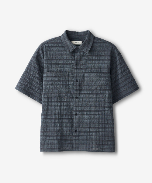 ECORR(エコル)の「クリンクルクロップ半袖シャツ_チャコール(シャツ/ブラウス・レディース・その他・MEDIUM/LARGE)」の4枚目の写真