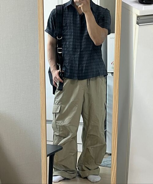 ECORR(エコル)の「クリンクルクロップ半袖シャツ_チャコール(シャツ/ブラウス・レディース・その他・MEDIUM/LARGE)」の8枚目の写真
