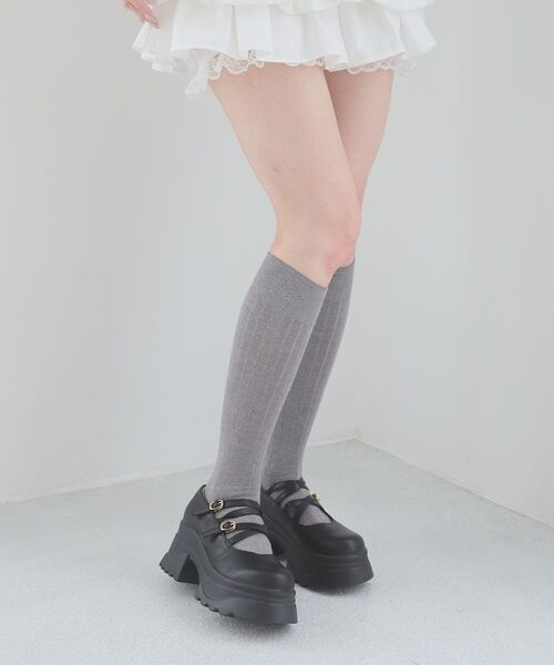 MAJESTIC LEGON（マジェスティックレゴン）の「ダブルクロス厚底スニーカーローファー（ローファー・レディース・ブラック/ブラウン・SMALL/LARGE/MEDIUM/X-LARGE）」の17枚目の写真