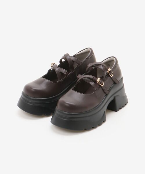 MAJESTIC LEGON（マジェスティックレゴン）の「ダブルクロス厚底スニーカーローファー（ローファー・レディース・ブラック/ブラウン・SMALL/LARGE/MEDIUM/X-LARGE）」の21枚目の写真