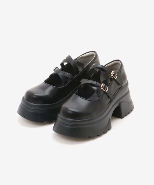 MAJESTIC LEGON（マジェスティックレゴン）の「ダブルクロス厚底スニーカーローファー（ローファー・レディース・ブラック/ブラウン・SMALL/LARGE/MEDIUM/X-LARGE）」の22枚目の写真