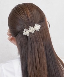 未使用 milk パール ハート ヘアクリップ バレッタ ピンクパステル