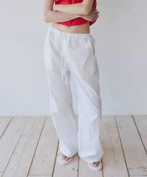 EASY STRING COTTON PANTS, WHITE