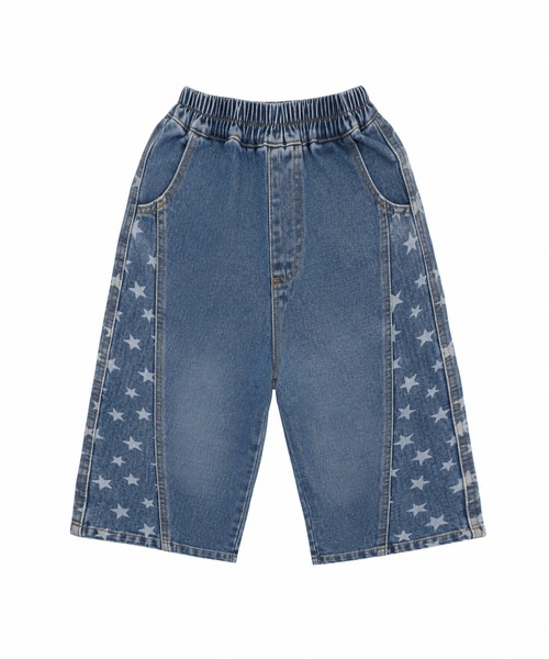 aimoha(アイモハ)の「【aimoha-KIDS-】スタープリントデニムハーフパンツ(デニムパンツ・キッズ・ブルー・120/110/100/90/80)」の6枚目の写真
