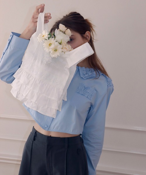 mieya mieya(ミーヤミーヤ)の「【mieya mieya】COMPACT MARCHE BAG/コンパクトマルシェバッグ(エコバッグ/サブバッグ・レディース・ホワイト・FREE)」の15枚目の写真