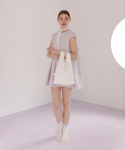 mieya mieya(ミーヤミーヤ)の「【mieya mieya】COMPACT MARCHE BAG/コンパクトマルシェバッグ(エコバッグ/サブバッグ・レディース・ホワイト・FREE)」の2枚目の写真