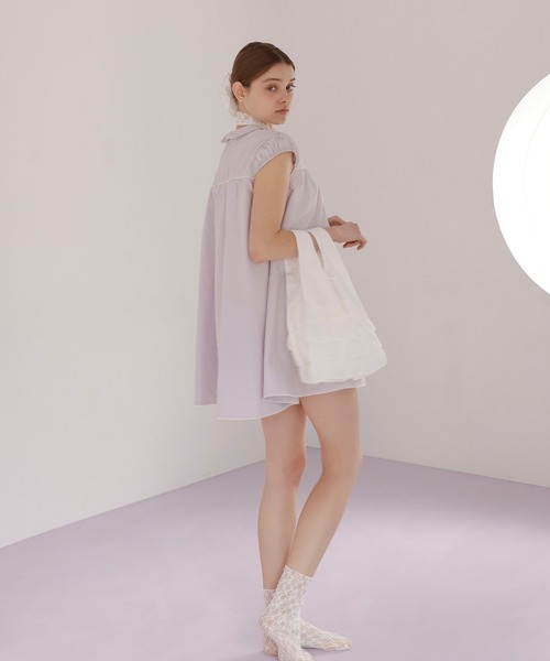 mieya mieya(ミーヤミーヤ)の「【mieya mieya】COMPACT MARCHE BAG/コンパクトマルシェバッグ(エコバッグ/サブバッグ・レディース・ホワイト・FREE)」の4枚目の写真