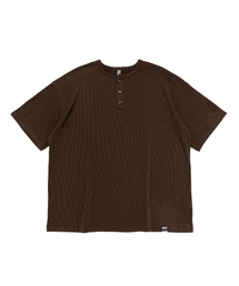 ACS ヘンリーネック 半袖Tシャツ (ブラウン)