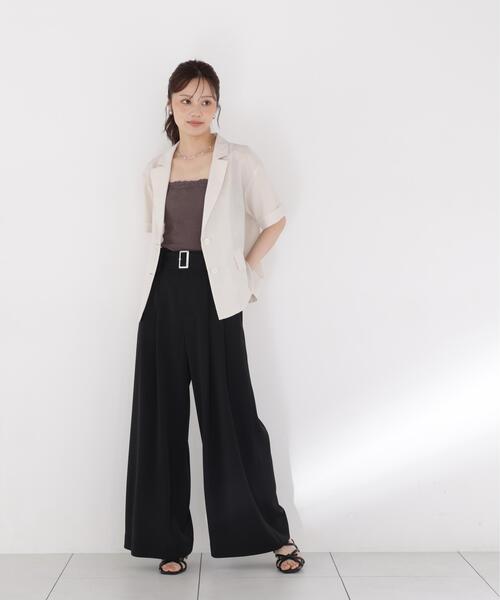PROPORTION BODY DRESSING(プロポーションボディドレッシング)の「レースカップ付きキャミソール / 1216960800(Tシャツ/カットソー・レディース・ホワイト/ダークグレー・MEDIUM/SMALL)」の4枚目の写真