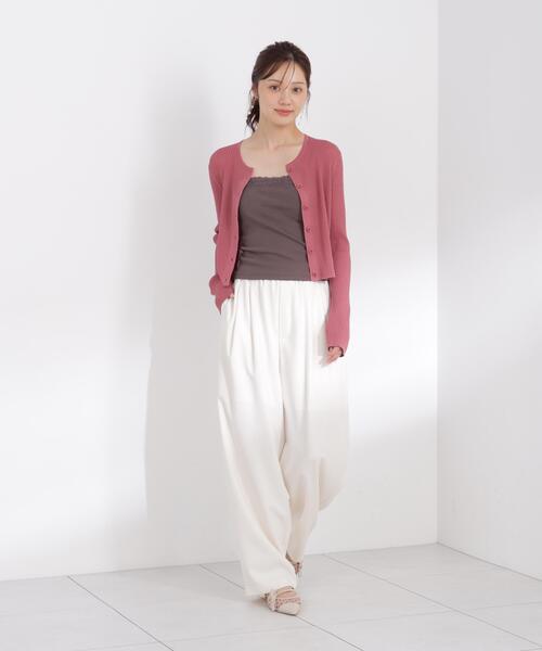PROPORTION BODY DRESSING(プロポーションボディドレッシング)の「レースカップ付きキャミソール / 1216960800(Tシャツ/カットソー・レディース・ホワイト/ダークグレー・MEDIUM/SMALL)」の6枚目の写真