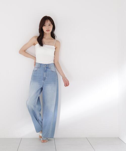 PROPORTION BODY DRESSING(プロポーションボディドレッシング)の「レースカップ付きキャミソール / 1216960800(Tシャツ/カットソー・レディース・ホワイト/ダークグレー・MEDIUM/SMALL)」の14枚目の写真
