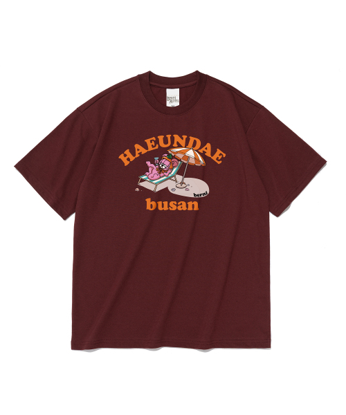 BERNI(ベルニ)の「釜山ヘウンデホリデー半袖Tシャツ(ワイン)(Tシャツ/カットソー・レディース・その他・SMALL/MEDIUM/LARGE/X-LARGE/2XL)」の2枚目の写真