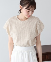 バルーンスリーブツイードTシャツ