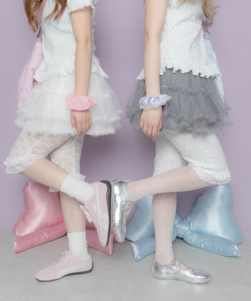 WC（ダブル シー）の「《全3柄★》アソートフリルカプリパンツ（その他パンツ・レディース・ホワイト/その他1/ブラック・FREE）」の6枚目の写真
