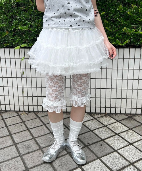 WC（ダブル シー）の「《全3柄★》アソートフリルカプリパンツ（その他パンツ・レディース・ホワイト/その他1/ブラック・FREE）」の7枚目の写真