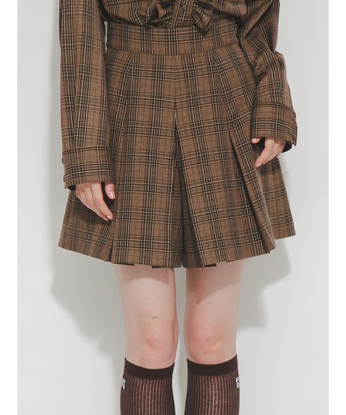 FURFUR(ファーファー)の「ボックスプリーツショートパンツ(その他パンツ・レディース・チェック/ブラウン/グレー/ピンク・F)」の9枚目の写真