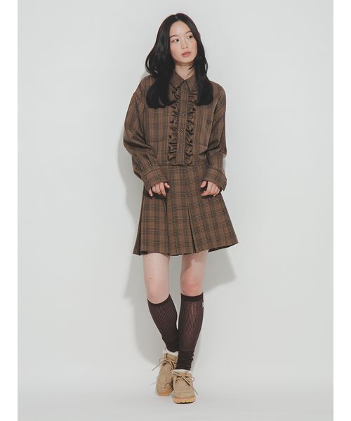 FURFUR(ファーファー)の「ボックスプリーツショートパンツ(その他パンツ・レディース・チェック/ブラウン/グレー/ピンク・F)」の16枚目の写真