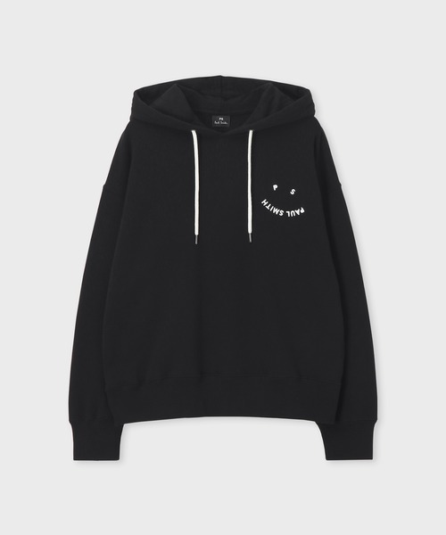 PS Paul Smith(ピーエスポールスミス)の「【オンラインショップ限定】ウィメンズ "Happy" フーデッドパーカ / 555854 EC226VE(パーカー・レディース・キナリ/ブラック・MEDIUM/LARGE/2L)」の2枚目の写真