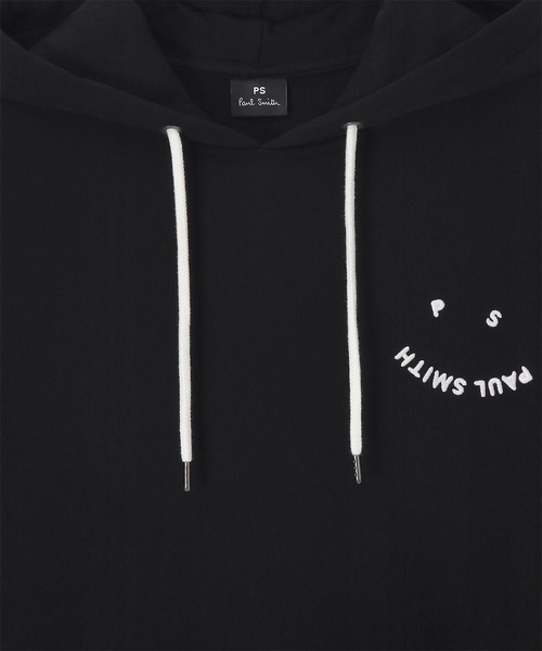 PS Paul Smith(ピーエスポールスミス)の「【オンラインショップ限定】ウィメンズ "Happy" フーデッドパーカ / 555854 EC226VE(パーカー・レディース・キナリ/ブラック・MEDIUM/LARGE/2L)」の8枚目の写真