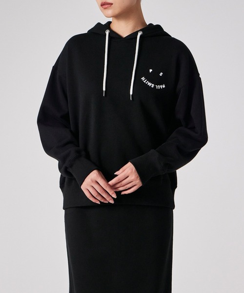 PS Paul Smith(ピーエスポールスミス)の「【オンラインショップ限定】ウィメンズ "Happy" フーデッドパーカ / 555854 EC226VE(パーカー・レディース・キナリ/ブラック・MEDIUM/LARGE/2L)」の12枚目の写真
