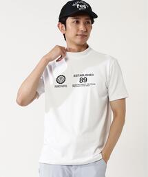 【PEARLY GATES】FD40/-FD100dベア擬似メッシュ半袖ハイネックカットソー