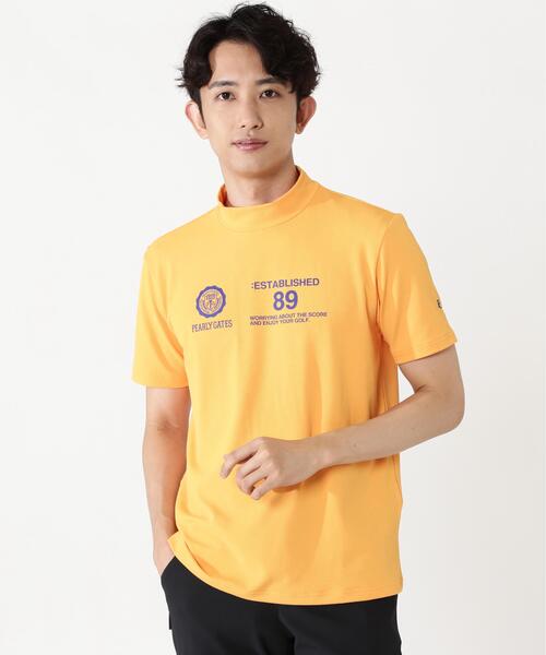 PEARLY GATES(パーリーゲイツ)の「【PEARLY GATES】FD40/-FD100dベア擬似メッシュ半袖ハイネックカットソー(Tシャツ/カットソー・メンズ・ホワイト/イエロー系その他3/ネイビー・LARGE/XX-LARGE/MEDIUM/X-LARGE/SMALL)」の3枚目の写真