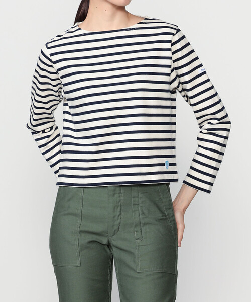 ORCIVAL(オーシバル)の「ORCIVAL | コットンロード クルーネック長袖カットソー WOMEN(Tシャツ/カットソー・レディース・ホワイト系その他5/ダークブラウン/ブルー系その他5/ブルー系その他6/レッド系その他/グレー系その他/パープル系その他/アイボリー/ブラック・1/2)」の3枚目の写真