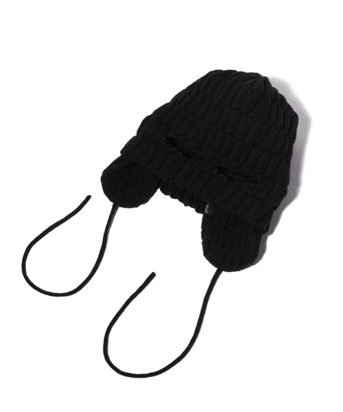 glamb(グラム)の「2Way Balaclava Cap / 2ウェイバラクラバキャップ(ニットキャップ/ビーニー・メンズ・ブラック/ワイン・FREE)」の3枚目の写真