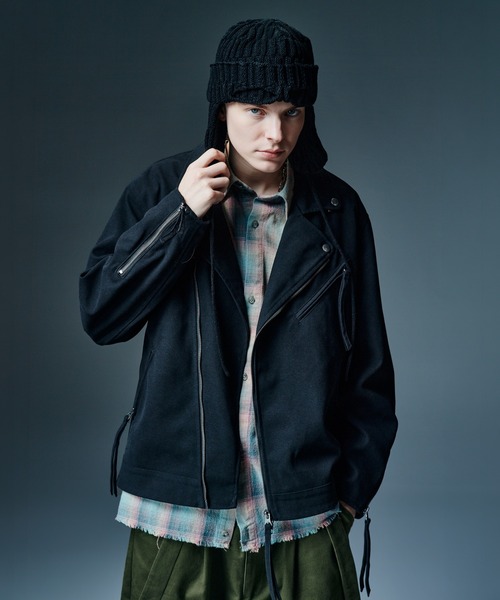 glamb(グラム)の「2Way Balaclava Cap / 2ウェイバラクラバキャップ(ニットキャップ/ビーニー・メンズ・ブラック/ワイン・FREE)」の7枚目の写真