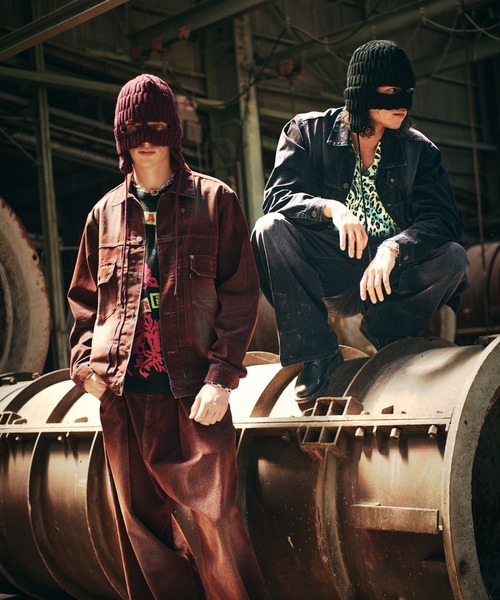 glamb(グラム)の「2Way Balaclava Cap / 2ウェイバラクラバキャップ(ニットキャップ/ビーニー・メンズ・ブラック/ワイン・FREE)」の9枚目の写真