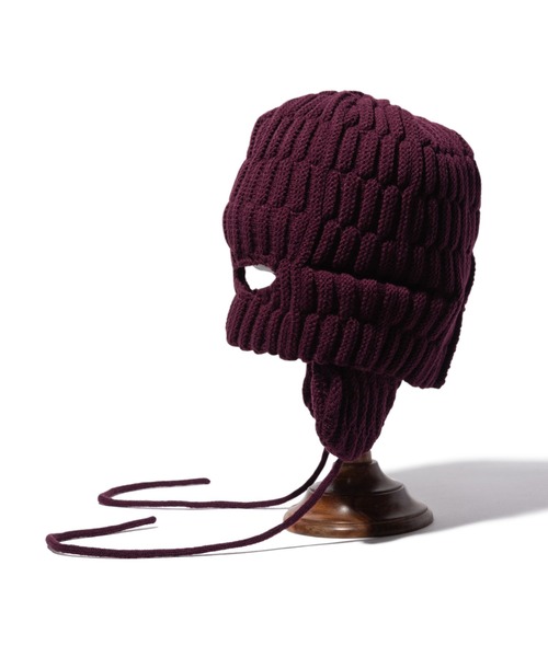 glamb(グラム)の「2Way Balaclava Cap / 2ウェイバラクラバキャップ(ニットキャップ/ビーニー・メンズ・ブラック/ワイン・FREE)」の20枚目の写真