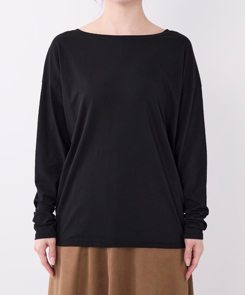 MICA&DEAL（マイカ＆ディール）の「ハイツイストプルオーバー（Tシャツ/カットソー・レディース・オフホワイト/ブラック/オレンジ・FREE）」の22枚目の写真