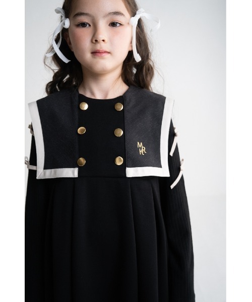 maarook(マルーク)の「ダンボールニットセーラージャンパースカート(ジャンパースカート・キッズ・ブラック・130cm/120cm/110cm/100cm)」の7枚目の写真