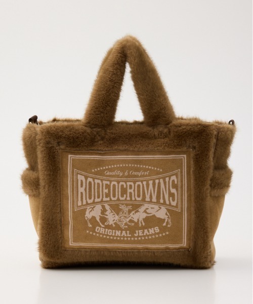 RODEO CROWNS WIDE BOWL（ロデオクラウンズワイドボウル）の「ロゴムートン2WAYトート（トートバッグ・レディース・ブラック系その他/ピンク系その他/ブラウン系その他・FREE）」の3枚目の写真