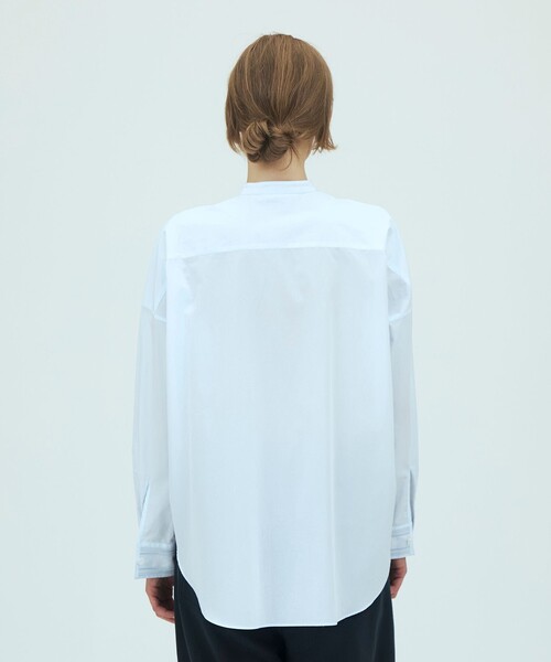 GALERIE VIE(ギャルリー ヴィー)の「コットンタイプライター バンドカラーシャツ(シャツ/ブラウス・レディース・ホワイト/ライトブルー・FREE)」の6枚目の写真